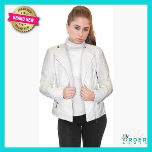 Faux Leather Moto Biker Jacket Zip Up Chic Classic Y2K Retro Style